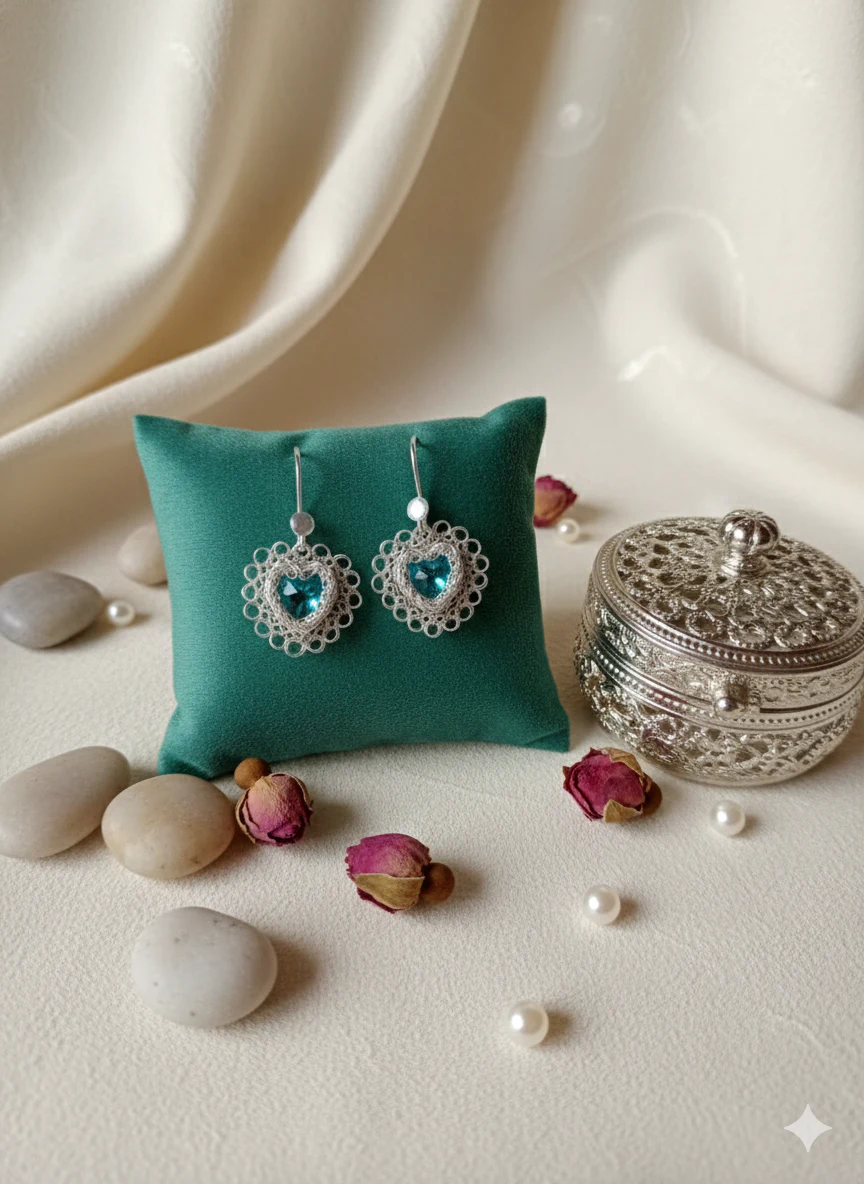Aretes Corazón Abierto Swarovski Modelo 2