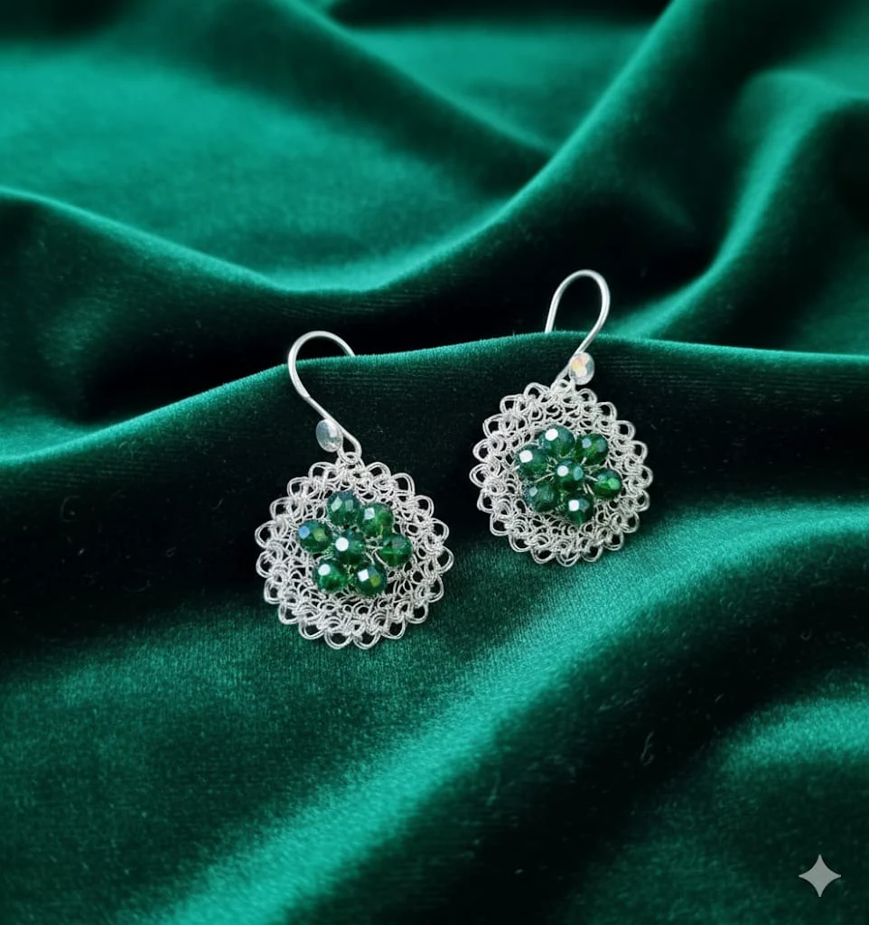 Aretes Verde Botella