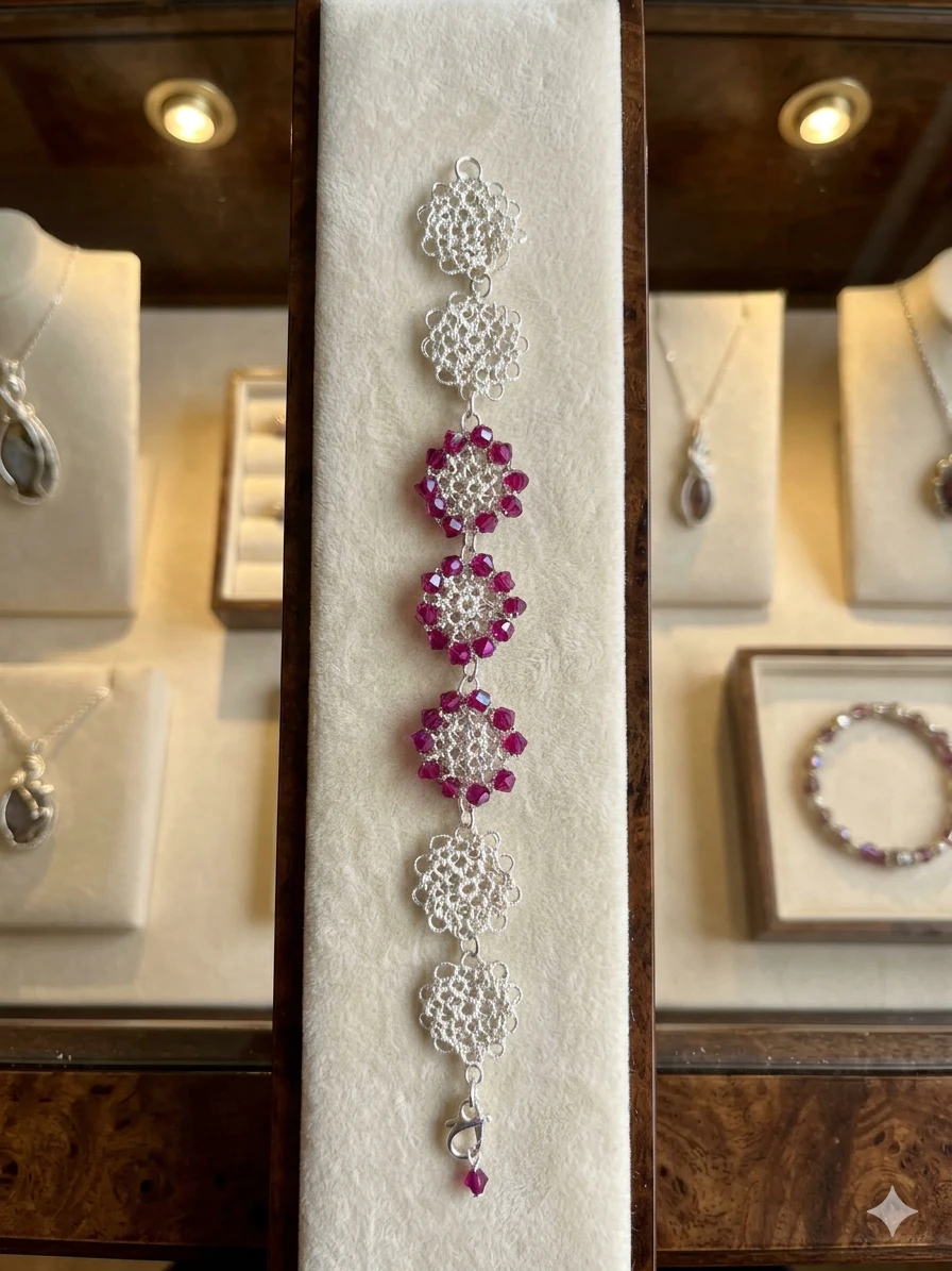 Pulsera Rombo Swarovski Morado